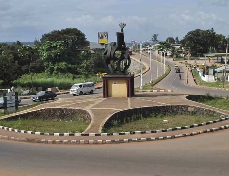 Hilly landscape of Enugu State with lush greenery and scenic views showcasing southeastern Nigeria's beauty